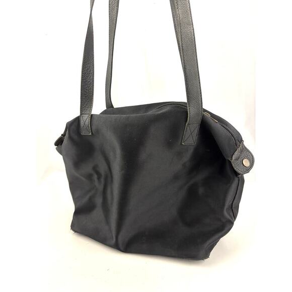 VTG Chico's Nylon Large Black Tote Bag 1990s Y2K - Picture 6 of 16